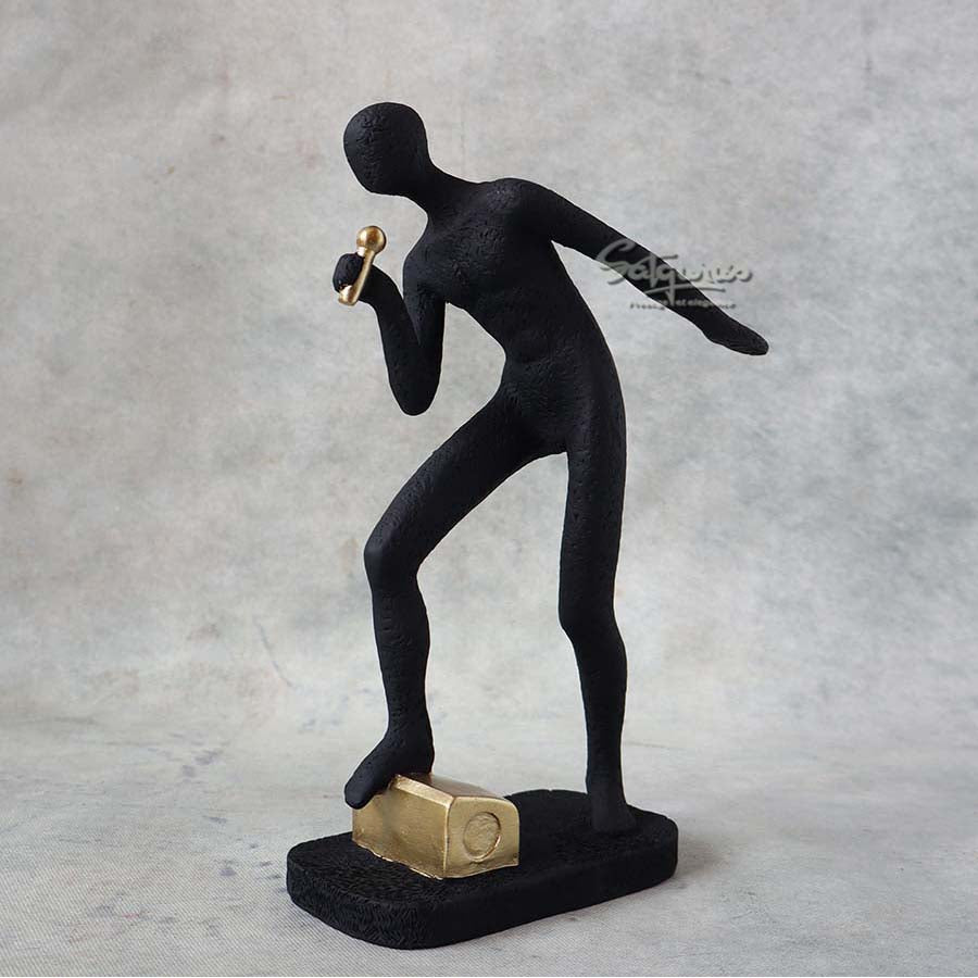 Abstract Black Figurine By Satguru's
