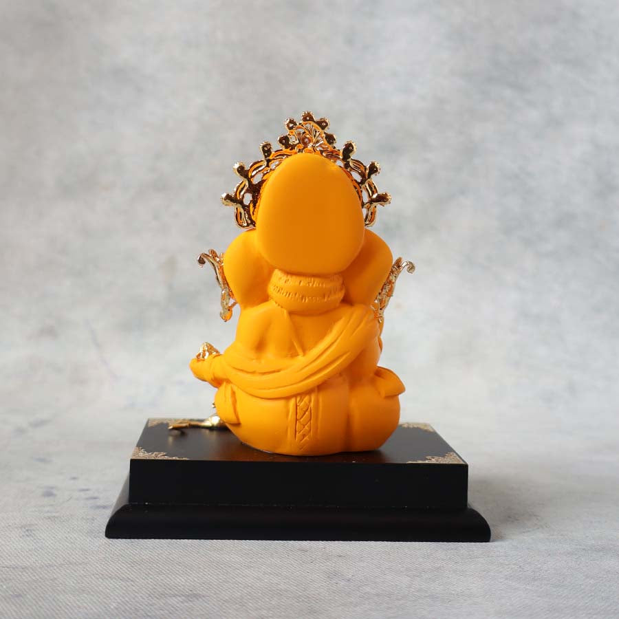 Mango Lord Ganesha Idol On Base By Satguru's