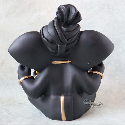 Black Pagdi Ganesha By Satguru's