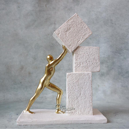 Man Holding Stone Table Décor By Satguru's