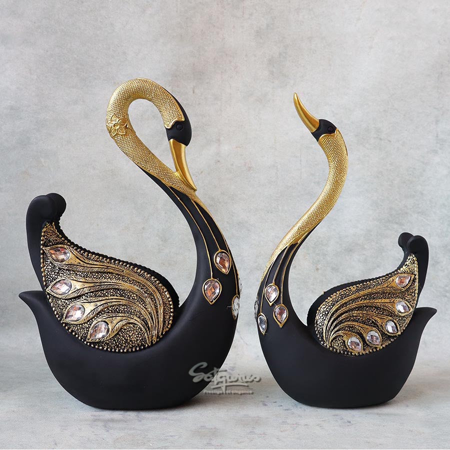 Swan Pair ( Black & White ) By Satguru's