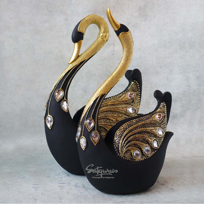 Swan Pair ( Black & White ) By Satguru's