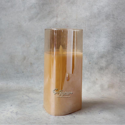 Metallic Gold Pillar Candle By Satguru's