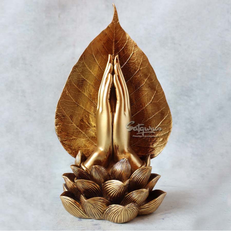 Namaste Hands Bodhi Leaf By Satguru's