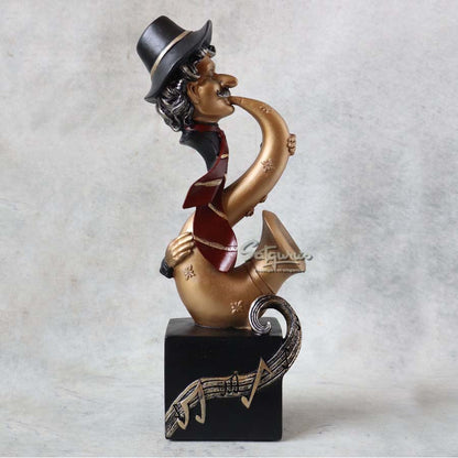 Abstract Jazz Saxophonist Sculpture By Satguru's