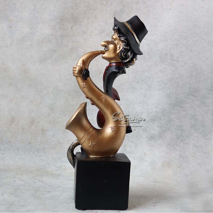 Abstract Jazz Saxophonist Sculpture By Satguru's