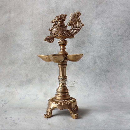 Brass Peacock Diya Annam By Satguru's