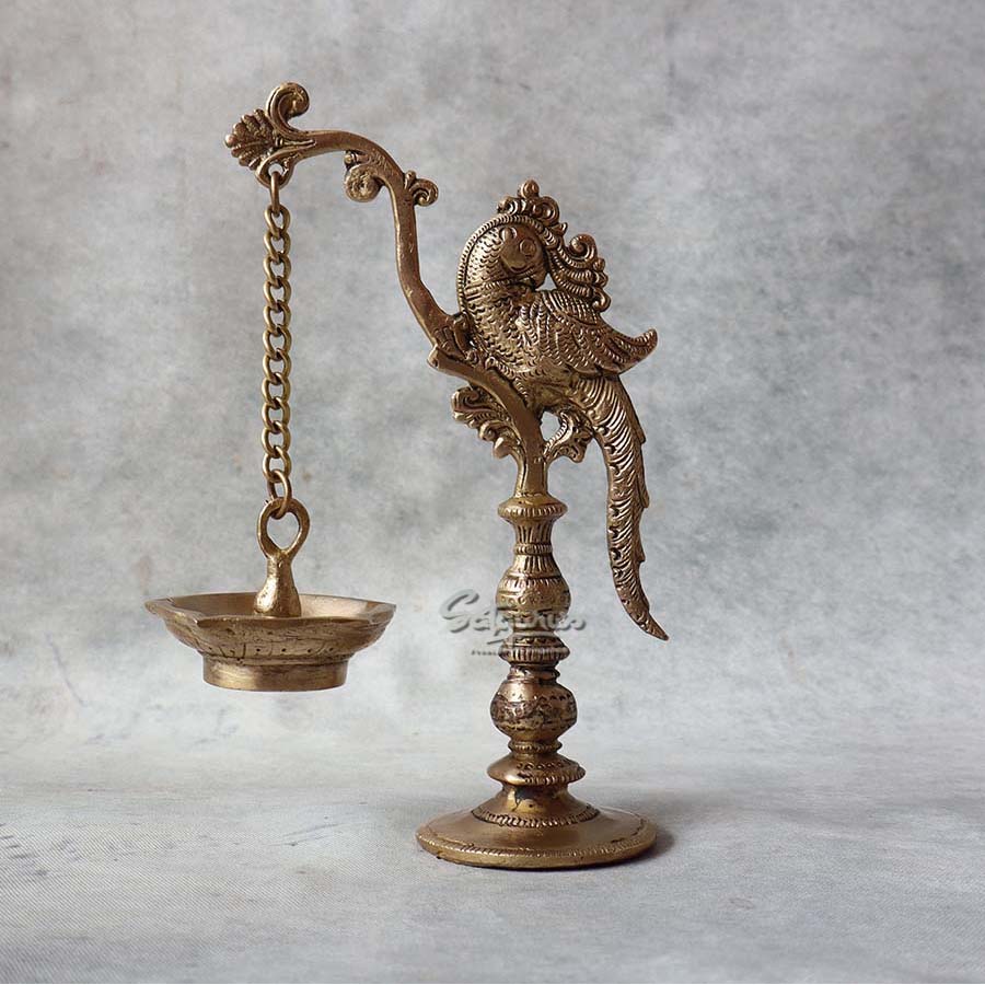 Brass Peacock Hanging Diya By Satguru's