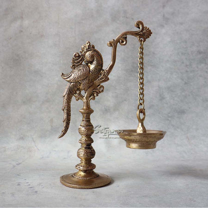 Brass Peacock Hanging Diya By Satguru's