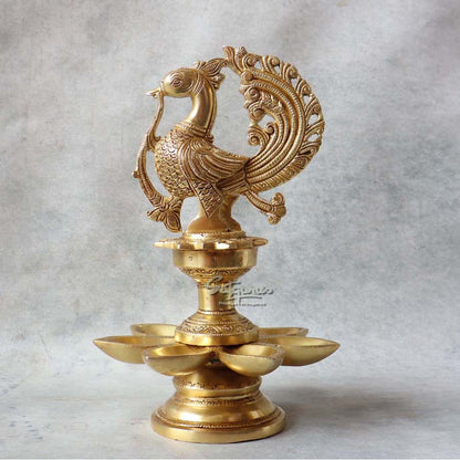 Brass Yellow Gold Annam Diya By Satguru's