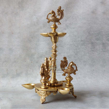 Brass Yellow Gold Annam Lamp By Satguru's