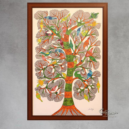 Tree Of Life Gond Art By Sandhya By Satguru's