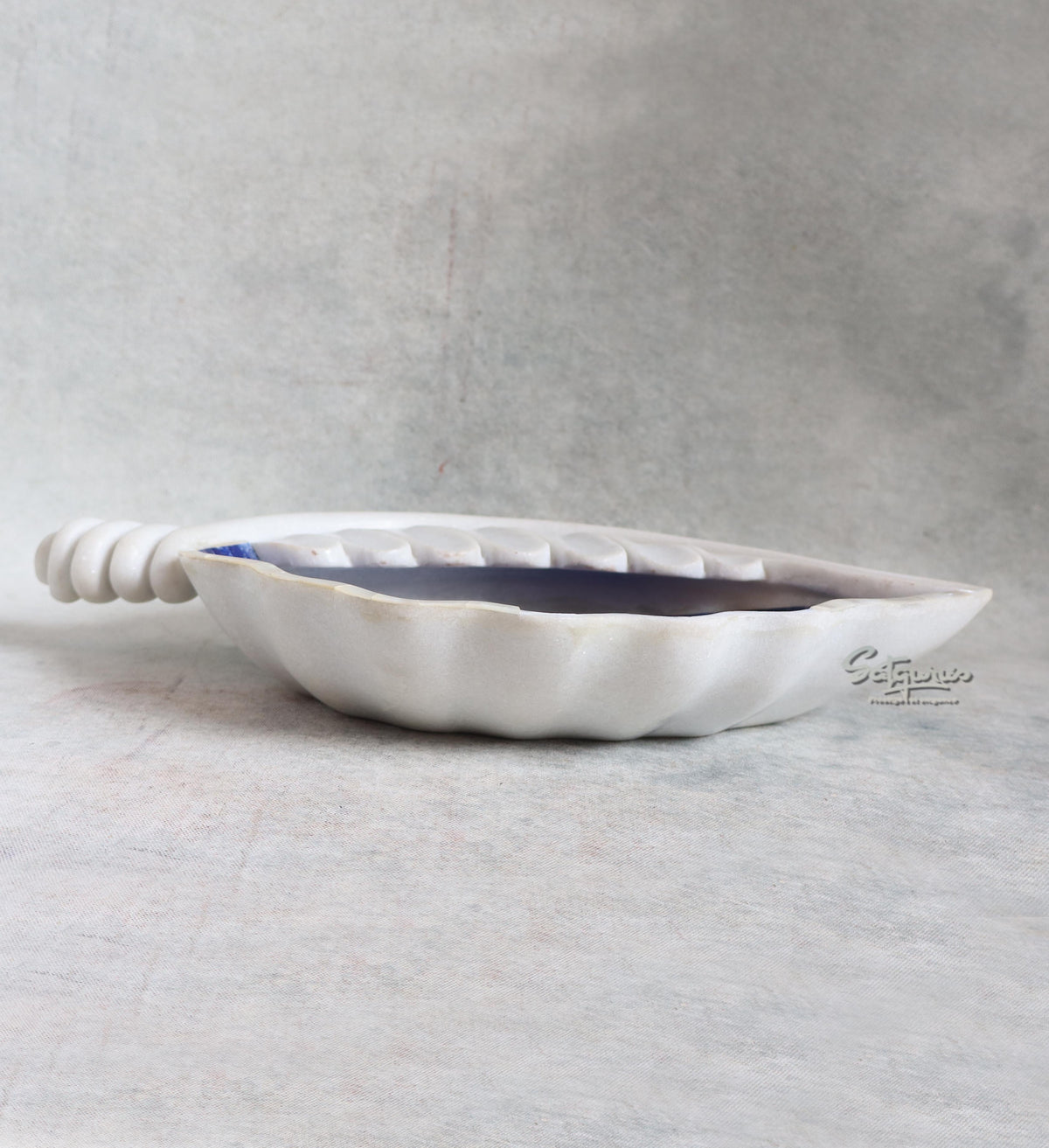 Marble Shankh Platter By Satguru's