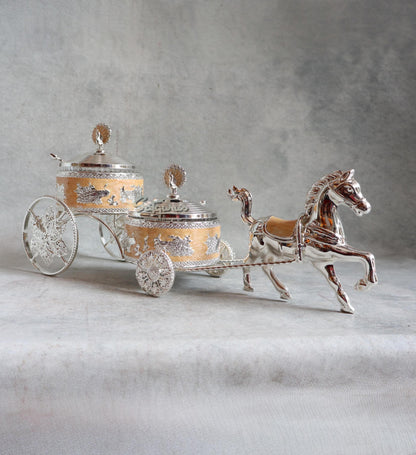 Horse Rath With Bowl ( Orange ) By Satguru's