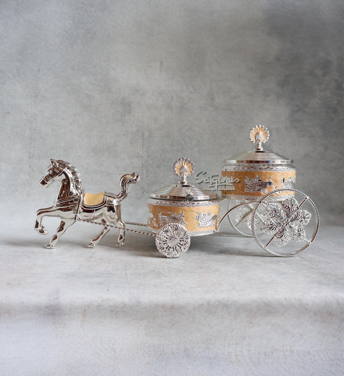 Horse Rath With Bowl ( Orange ) By Satguru's