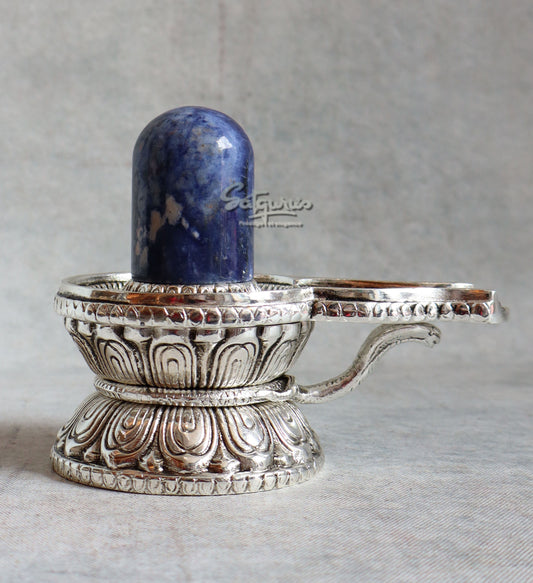 Metal & Sodalite Stone Shivling By Satguru's