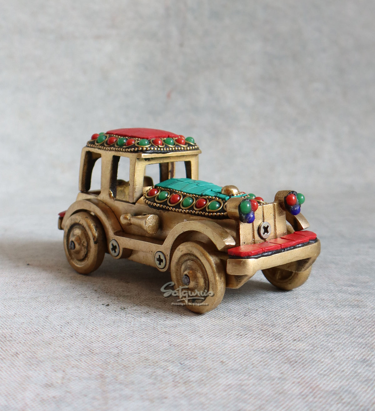 Brass Stone Work Vintage Car By Satguru's