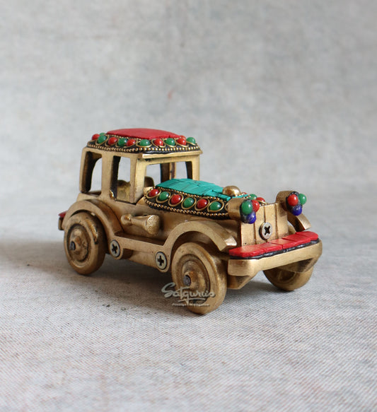 Brass Stone Work Vintage Car By Satguru's