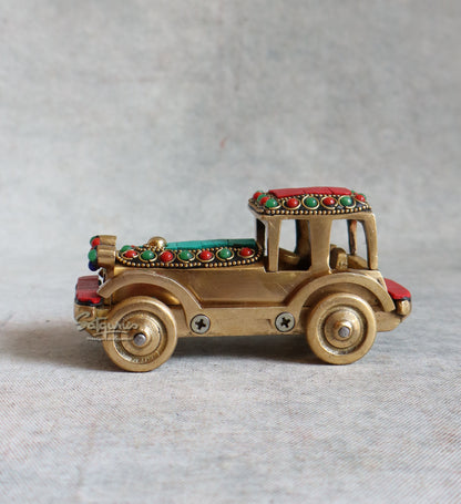 Brass Stone Work Vintage Car By Satguru's