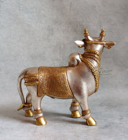 Brass Silver Gold Nandi Standing By Satguru's