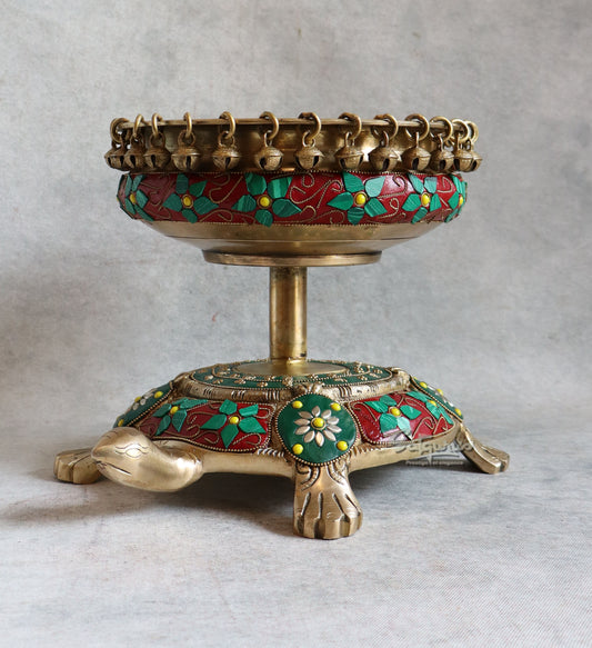 Brass Tortoise Urli By Satguru's