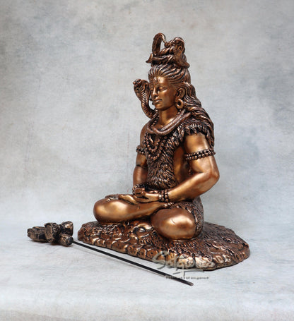 Metallic Copper Shiva By Satguru's