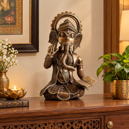 Bell Metal Ganesha Ashirwad By Satguru's