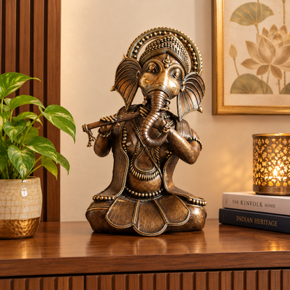 Bell Metal Ganesha Bansuri By Satguru's