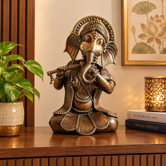 Bell Metal Ganesha Bansuri By Satguru's