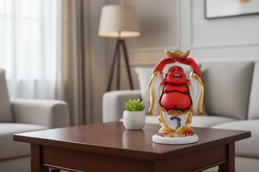 Laughing Buddha Hand Up With Ignot By Satgurus