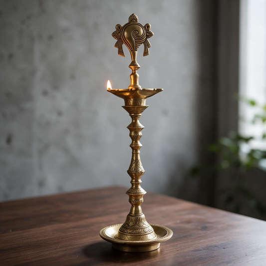 Brass Shank Lamp By Satguru's