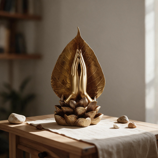 Namaste Hands Bodhi Leaf By Satguru's