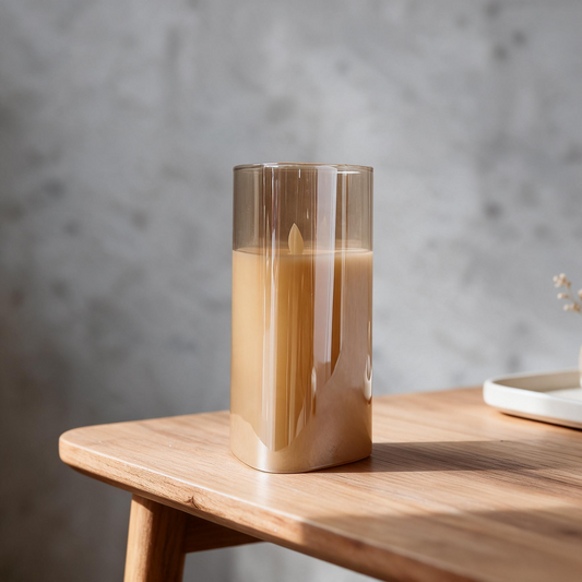 Metallic Gold Pillar Candle By Satguru's