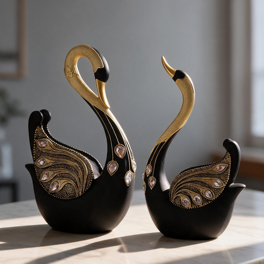 Swan Pair ( Black & White ) By Satguru's
