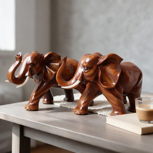 Medium Elephant Pair Brown By Satguru's
