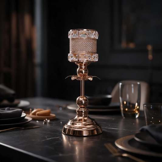 The Imperial Glow Crystal Candle Stand By Satguru's