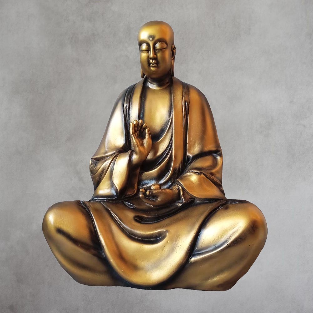 Monk Meditating In Gold by Satgurus