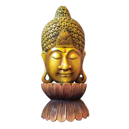 Buddha Face On Lotus Base by Satgurus