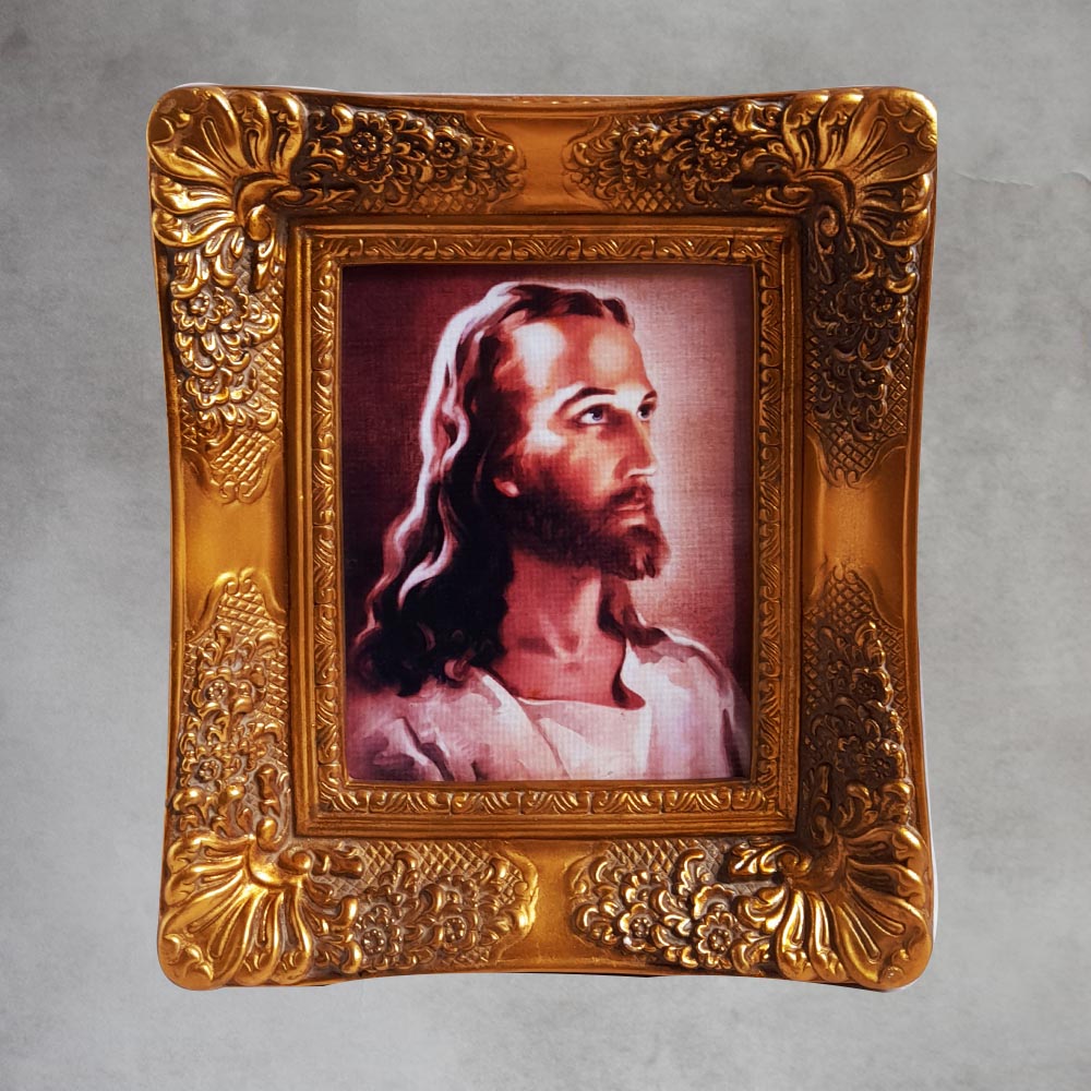 Christ Side - Dswept Frame 8 x 10 Oval Cut - Silver/Gold/Oxide By Satgurus