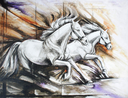Vastu Horses No.1 - By Saboor Hasan