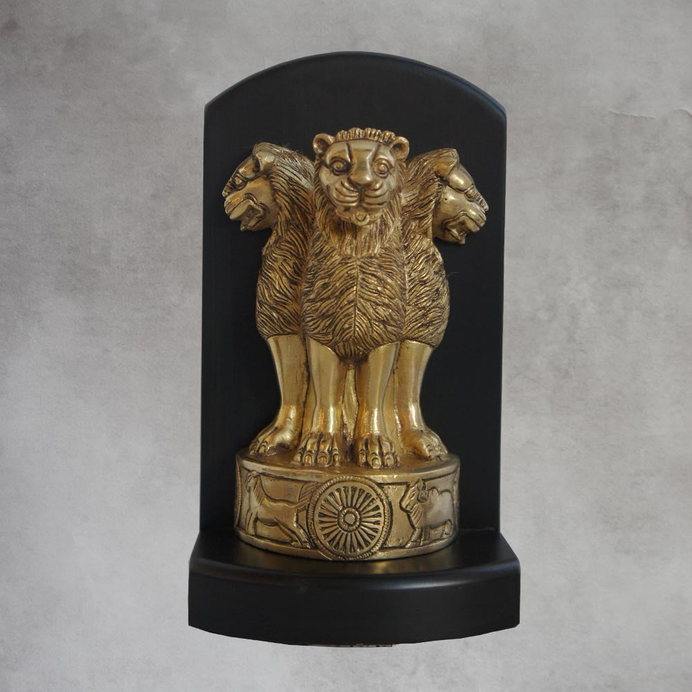 Buy Brass Ashok Stambh With Wooden Base by Satgurus Online – Satguru's