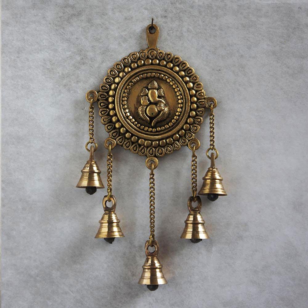 Brass Cow Om Bell With Ganesha - By Satgurus