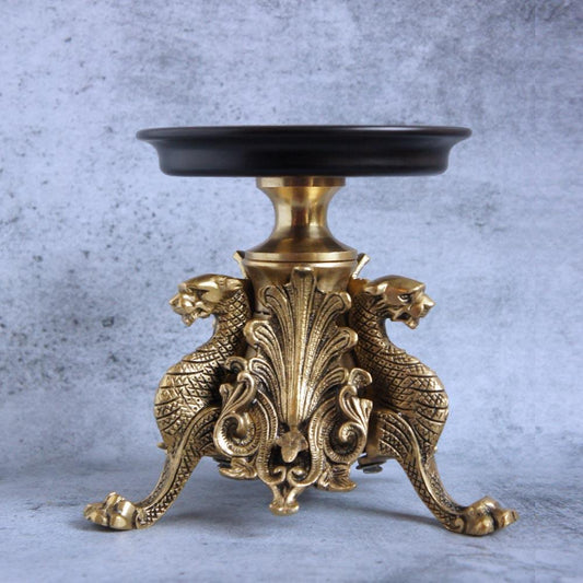 Brass and wood table - By Satgurus