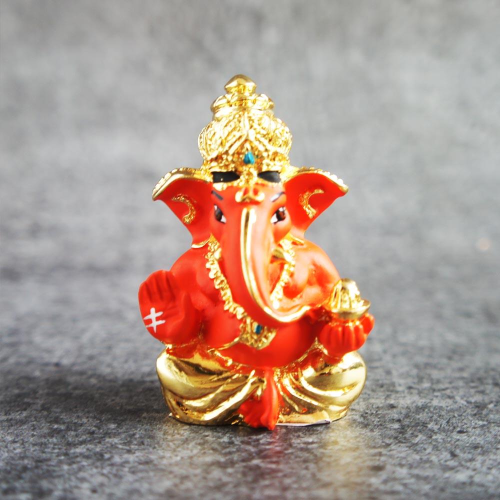Mukut Ganesha / Orange Gold - By Satgurus