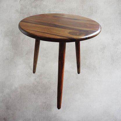 Wooden Round 3 Leg Table by Satgurus