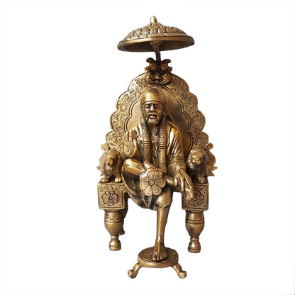 Brass Sai Baba Singhasan by Satgurus