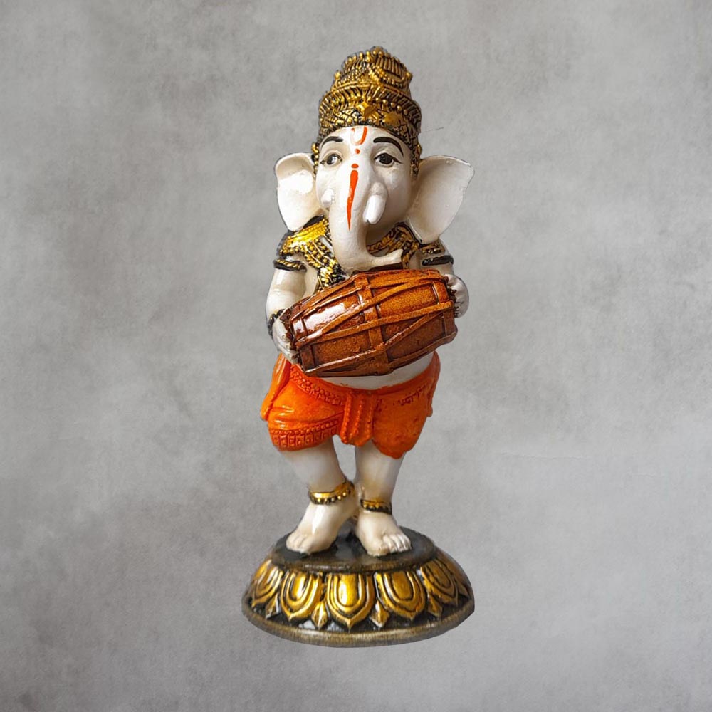 Musical Ganesha Standing / Dholak By Satgurus