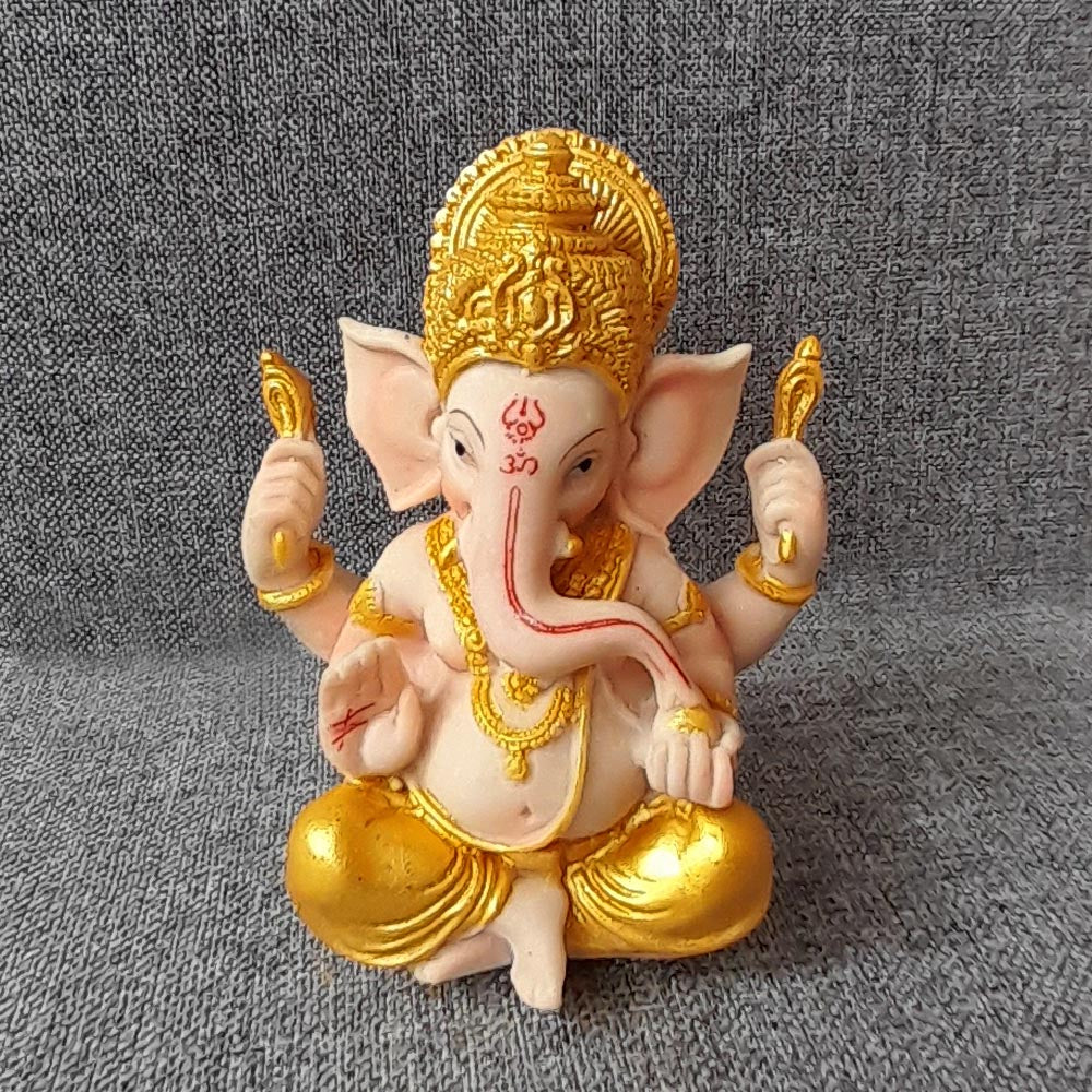 Small Mukut Ganesha Gold SP22 By Satgurus