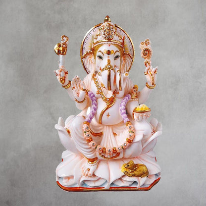 Culture Marble Lotus Ganesh Big by Satgurus