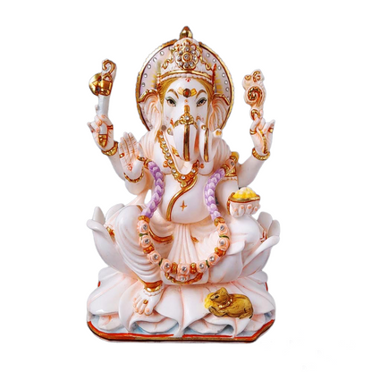 Culture Marble Lotus Ganesha Big by Satgurus